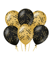 Geslaagd Ballonnen Zwart Goud